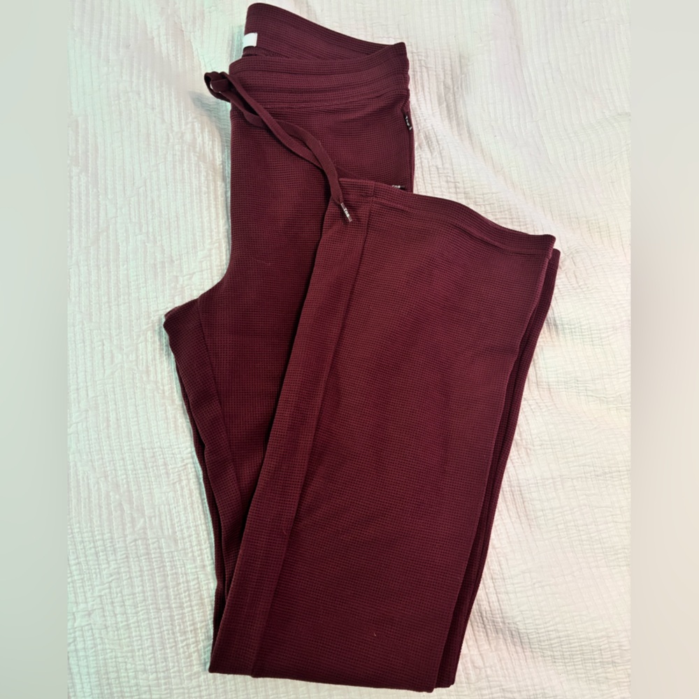 TNA maroon waffle yoga pants